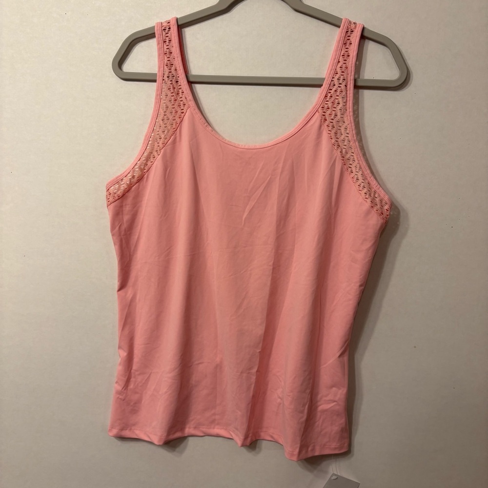 Fabletics Demi Tank Top Wrap -Back Detail With Lace Trim Regular Fit Pick Large